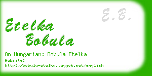 etelka bobula business card